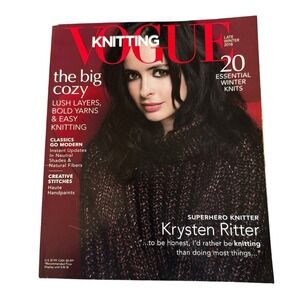 Vogue Knitting Magazine Late Winter 2018 Krysten Ritter  Knitting Patterns